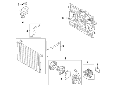 2021 Kia K5 Cooling System, Radiator, Water Pump, Cooling Fan RADIATOR ASSY Diagram for 25310L3300