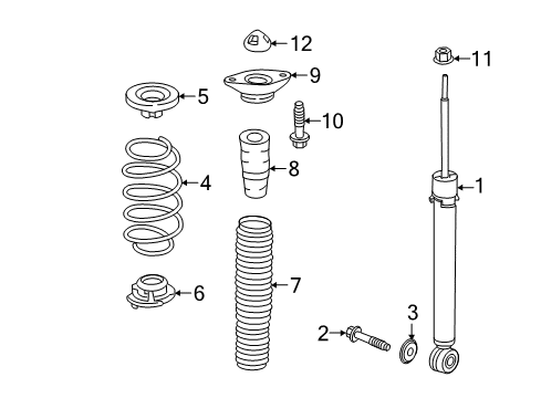 2019 Honda Accord Shocks & Components - Rear Spring, Rear Diagram for 52441-TWA-A91