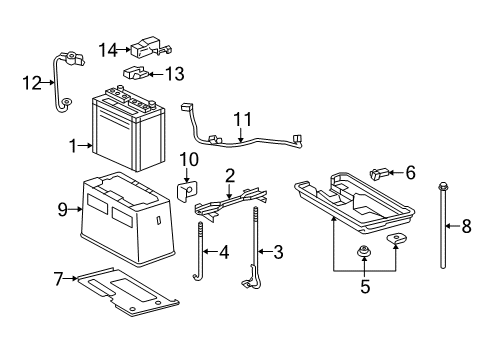 2011 Lexus IS250 Battery Wire, Earth Diagram for 82284-53030