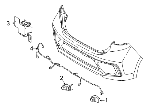 2021 Hyundai Ioniq Parking Aid Wiring Harness-Bws Ext Diagram for 91880-G2040