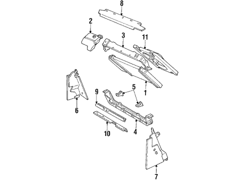 1984 Pontiac Fiero Radiator & Components, Cooling Fan Shroud Kit, Engine Coolant Fan (Electric) Diagram for 22040854