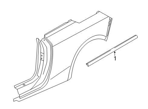 2018 Buick Cascada Exterior Trim - Quarter Panel Belt Molding Diagram for 13402214