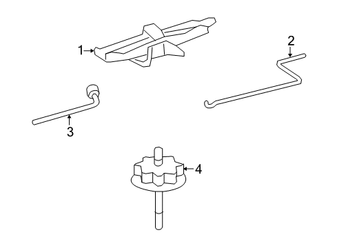 2013 Toyota Corolla Jack & Components Spare Carrier Diagram for 51931-12190