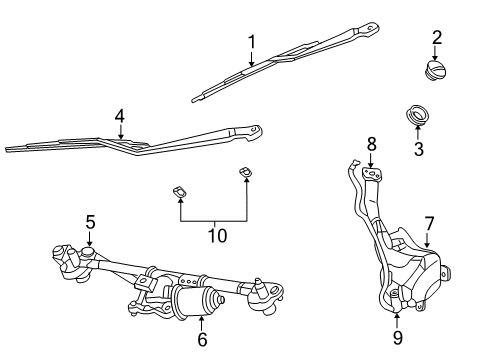 2005 Dodge Neon Wiper & Washer Components Nozzle-Windshield Washer Diagram for 5116088AA