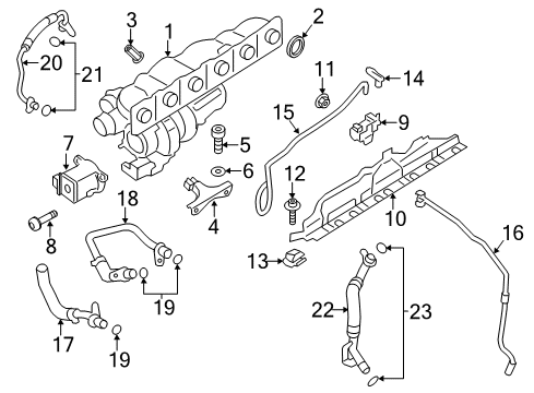 2016 BMW X4 Exhaust Manifold Vacuum Pipe Diagram for 11657588771
