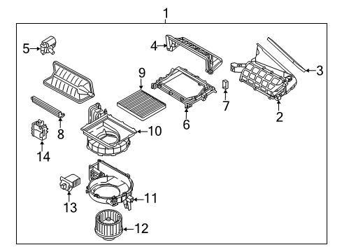 2019 Kia Cadenza Automatic Temperature Controls Cover Assembly-Air Filter Diagram for 97129-C1000