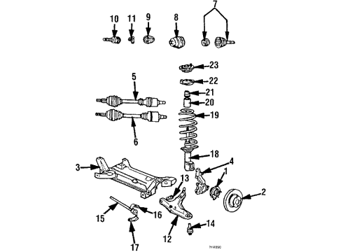 1984 Dodge 600 Front Brakes Front Wheel Drive Hub Diagram for 5212521