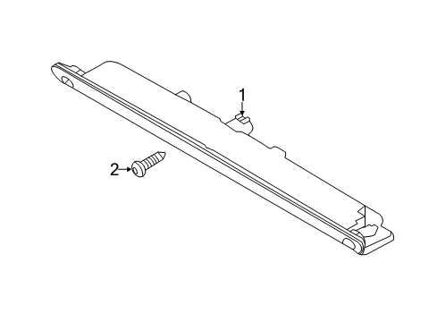 2018 Ford Focus High Mount Lamps High Mount Lamp Diagram for G1EZ-13A613-B