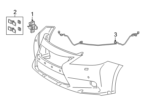 2013 Lexus ES300h Parking Aid Wire, Engine Room, No Diagram for 82114-33030