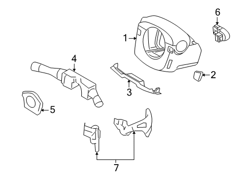 2018 Nissan GT-R Switches Lock Steering Diagram for 48700-1NC3A