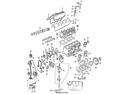 1989 Dodge Dynasty Engine & Trans Mounting Bracket Engine SUPT INSULATOR Diagram for 4446202