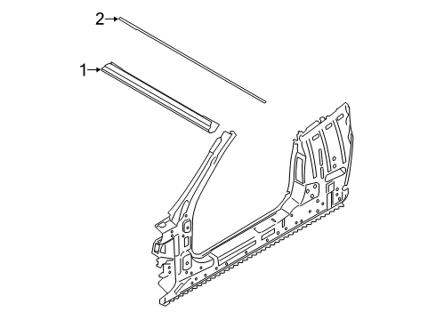 2020 BMW 840i Windshield Header & Components STRIP UPPER APRON Diagram for 51217424817