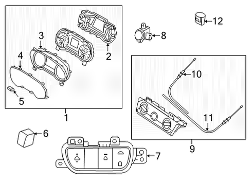 2021 Kia Seltos Cluster & Switches Button Start Swtich Assembly Diagram for 93500Q5000