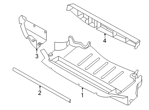 2009 BMW M3 Splash Shields Engine-Compartment Shield, Tip, Left Diagram for 51757896419