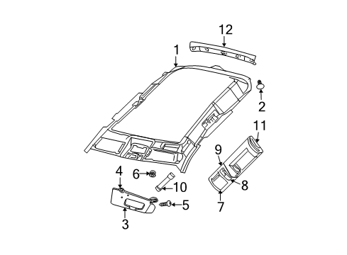 2005 Chrysler Pacifica Interior Trim - Roof Screw-Pan Head Diagram for 6036459AA