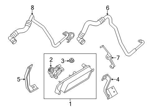 2015 BMW 740Li Trans Oil Cooler Stud Bolt Diagram for 07129903964