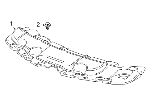 2021 Chevrolet Traverse Splash Shields Sight Shield Diagram for 23117555