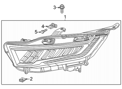 2021 Honda Odyssey Headlamps CLIP R Diagram for 33105-THR-A31