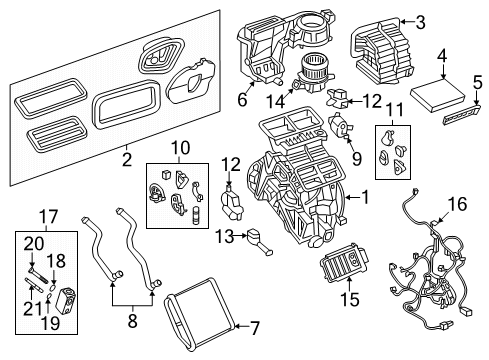 2016 Fiat 500X A/C & Heater Control Units Screw-Expansion Valve Mounting Diagram for 68113383AA