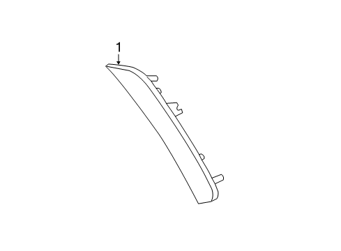 2015 Chrysler 200 Rear Lamps - Side Marker Lamps Reflector-FASCIA Diagram for 68194896AA