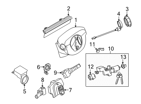 2011 Nissan Rogue Ignition Lock Lock Steering Diagram for D8700-CZ3AB