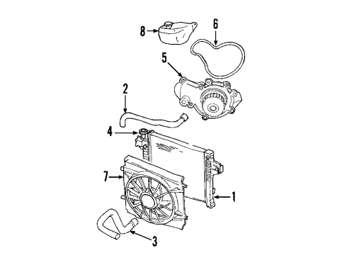 2005 Jeep Liberty Cooling System, Radiator, Water Pump, Cooling Fan Fan-Cooling Diagram for 55037692AB