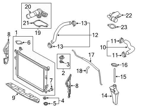 2011 Hyundai Equus Radiator & Components Fitting Assembly-COOLANT Diagram for 256703F300