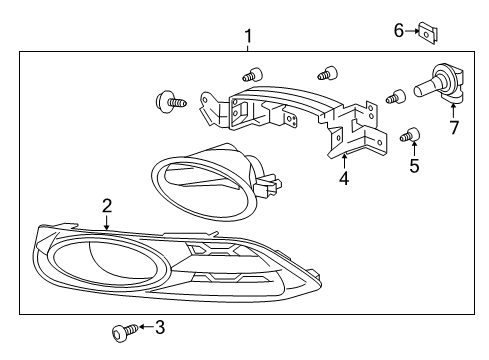 2012 Honda Civic Chassis Electrical - Fog Lamps Foglight Assembly, Right Front Diagram for 33900-TR7-A01