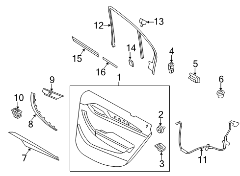 2013 BMW X1 Rear Door Expanding Nut Diagram for 07147125319