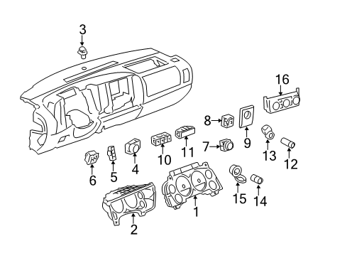 2012 Chevrolet Silverado 2500 HD Senders Dash Control Unit Diagram for 22803600