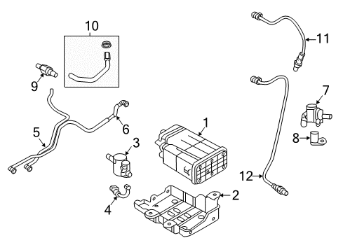 2017 Kia Sorento Powertrain Control Bracket-CANISTER PURGE Diagram for 289113C500