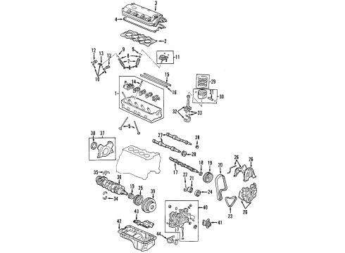 1998 Honda Odyssey Variable Valve Timing Rubber, Transmission Mounting (AT) Diagram for 50806-SX0-000