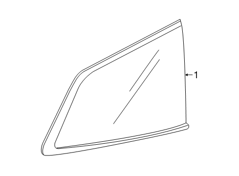 2019 Honda Pilot Quarter Panel - Glass & Hardware Glass Assy., L. Quarter Windshield (Privacy)(Agc) Diagram for 73550-TG7-A01