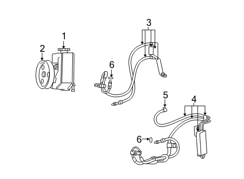 2010 Dodge Nitro P/S Pump & Hoses, Steering Gear & Linkage Line-Power Steering Return Diagram for 52125350AL