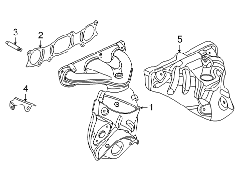 2020 Nissan Sentra Exhaust Manifold Manifold Assy-Exhaust W/Catalyst Diagram for 140E2-6LH0A