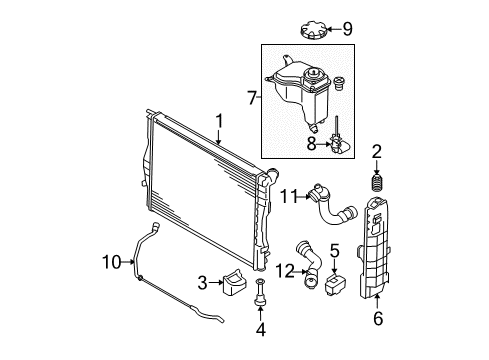 2008 BMW 328xi Radiator & Components Radiator Diagram for 17117566339