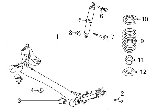 2015 Hyundai Elantra GT Rear Suspension Rear Shock Absorber Assembly Diagram for 55300-A5700