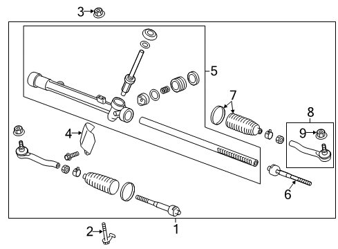 2011 Nissan Juke Steering Column & Wheel, Steering Gear & Linkage Nut Self Lock Diagram for 48298-1KA0A