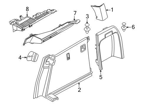 2016 BMW X6 Interior Trim - Rear Body FLAP RIGHT Diagram for 51477369390