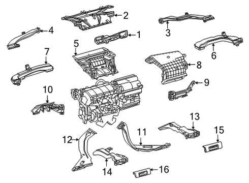 2022 Toyota Sienna Ducts Side Duct Diagram for 55843-08050