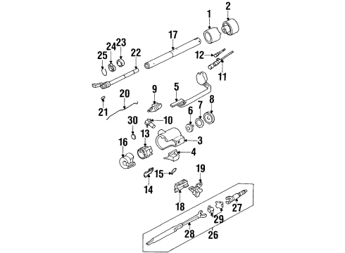 1992 GMC K2500 Switches Switch Asm, Parking/Neutral Position & Back Up Lamp Diagram for 19152823