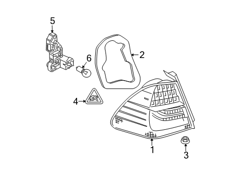 2011 BMW 328i Bulbs Rear Light In The Side Panel, Right Diagram for 63217289436