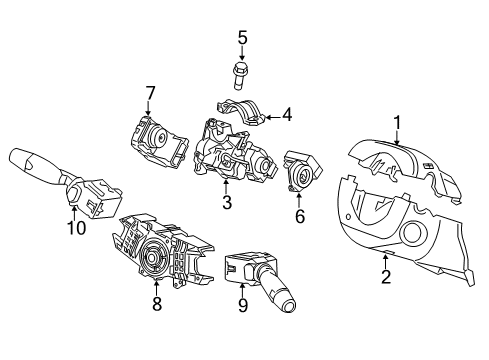 2013 Honda CR-Z Switches Immobilizer & Keyless Unit Diagram for 39730-SZT-A01