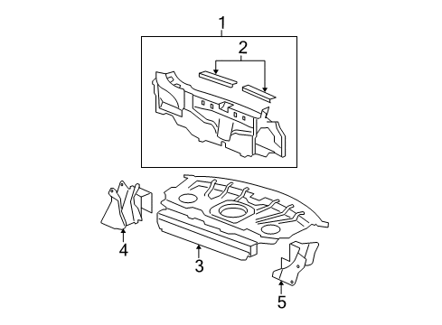 2009 Honda Accord Rear Body Panel, RR. Diagram for 66100-TA0-A00ZZ