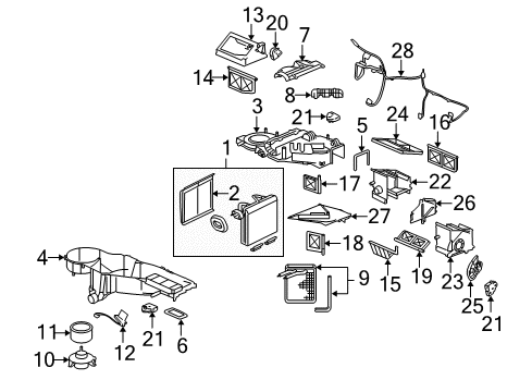 2006 GMC Sierra 1500 Air Conditioner Hose Asm, A/C Condenser Diagram for 19330880