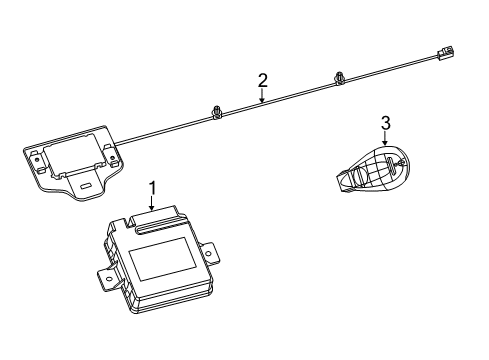 2017 Ram 3500 Keyless Entry Components Key Fob-Integrated Key Fob Diagram for 56046953AG