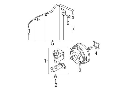 2008 Hyundai Sonata Hydraulic System Cylinder Assembly-Brake Master Diagram for 58510-3K200