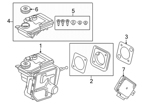 2022 BMW X6 Dash Panel Components Repair Kit, Expansion Tank Diagram for 34516891954