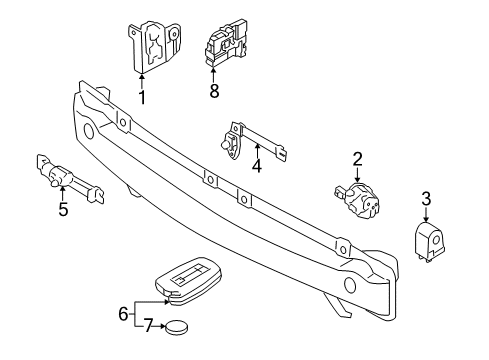 2017 Kia K900 Keyless Entry Components Receiver Assembly-KEYLES Diagram for 954703T300