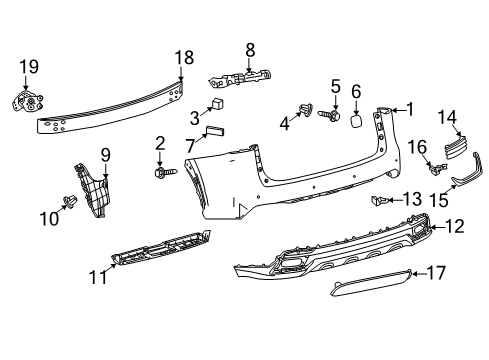 2020 Lexus NX300h Rear Bumper Plate, Rear Bumper, No Diagram for 52162-78901